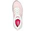 GO RUN ELEVATE, WHITE/PINK Footwear Top View