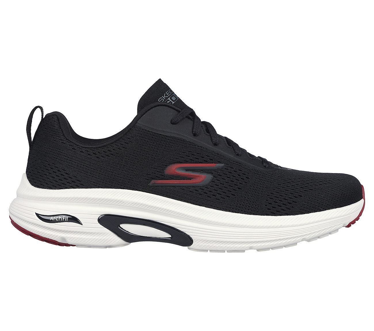 Skechers Black/Red Go Run Arch Fit Mens Running Shoes - Style ID ...