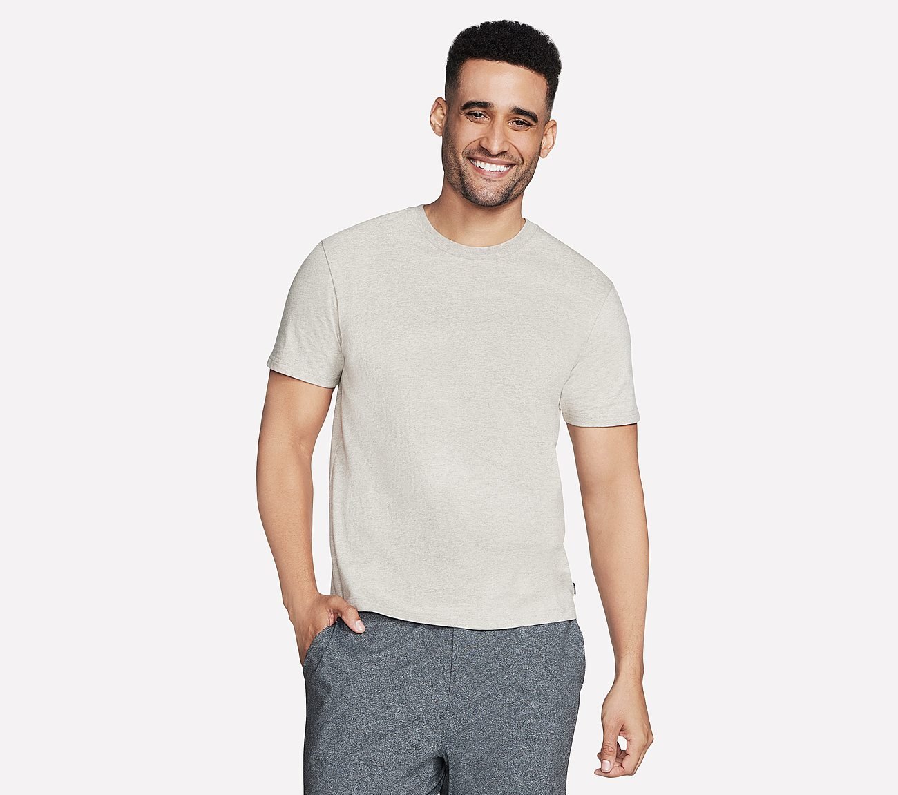 SKECHJERSEY MAX SS TEE, WHEAT/NATURAL Apparels Lateral View