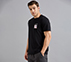 APPLIQUE PRINT T-SHIRT, BLACK