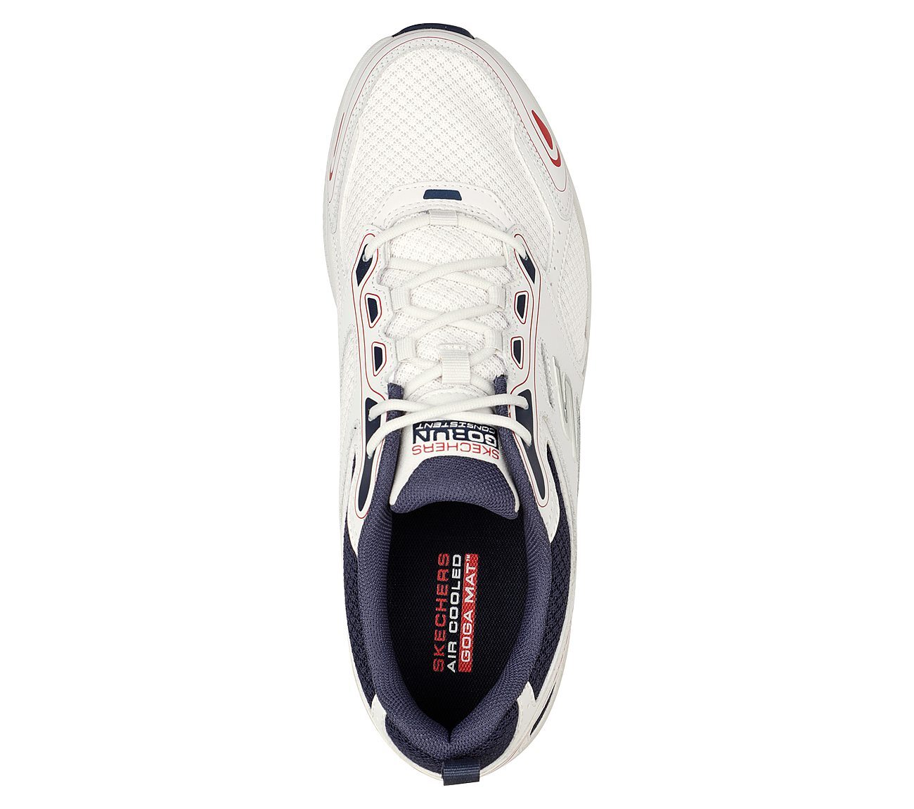 GO RUN CONSISTENT - VESTIGE, WHITE/NAVY/RED Footwear Top View