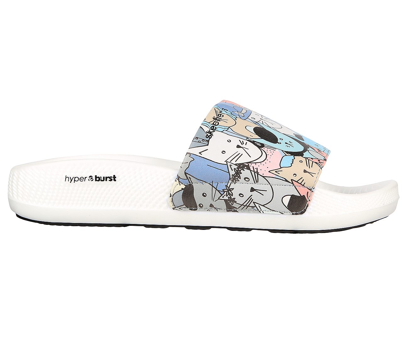 HYPER SLIDE - PAWSOME, WHITE/MULTI Footwear Right View