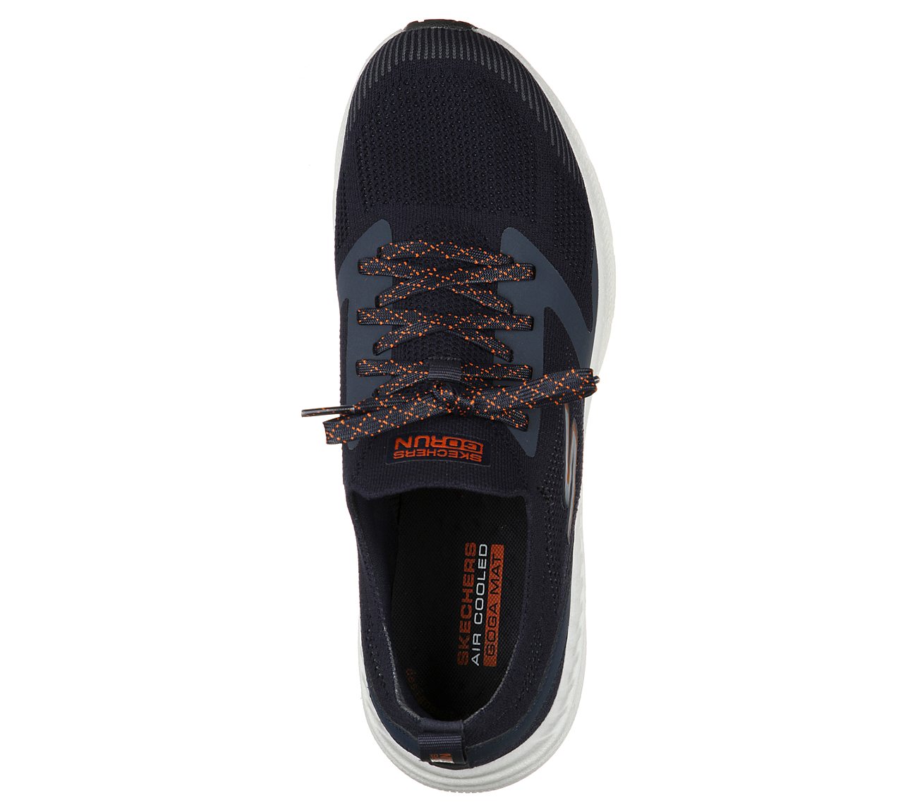 GO RUN HYPER BURST, NAVY/ORANGE Footwear Top View