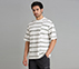 MISMATCH STRIPE PANEL TEE, WHITE