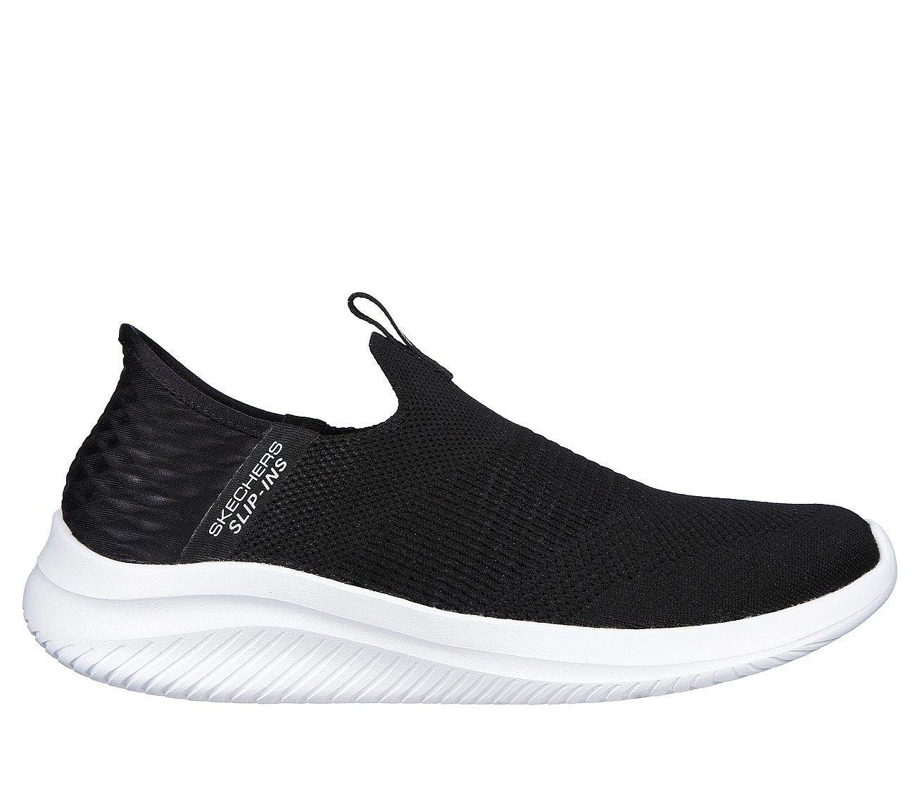 ULTRA FLEX 3.0-COZY STREAK, BLACK/WHITE Footwear Lateral View