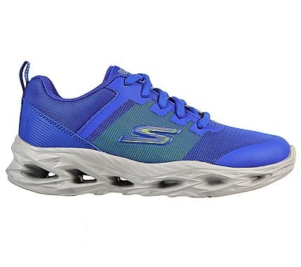 GO RUN VORTEX - STORM, BLUE/LIME Footwear Right View