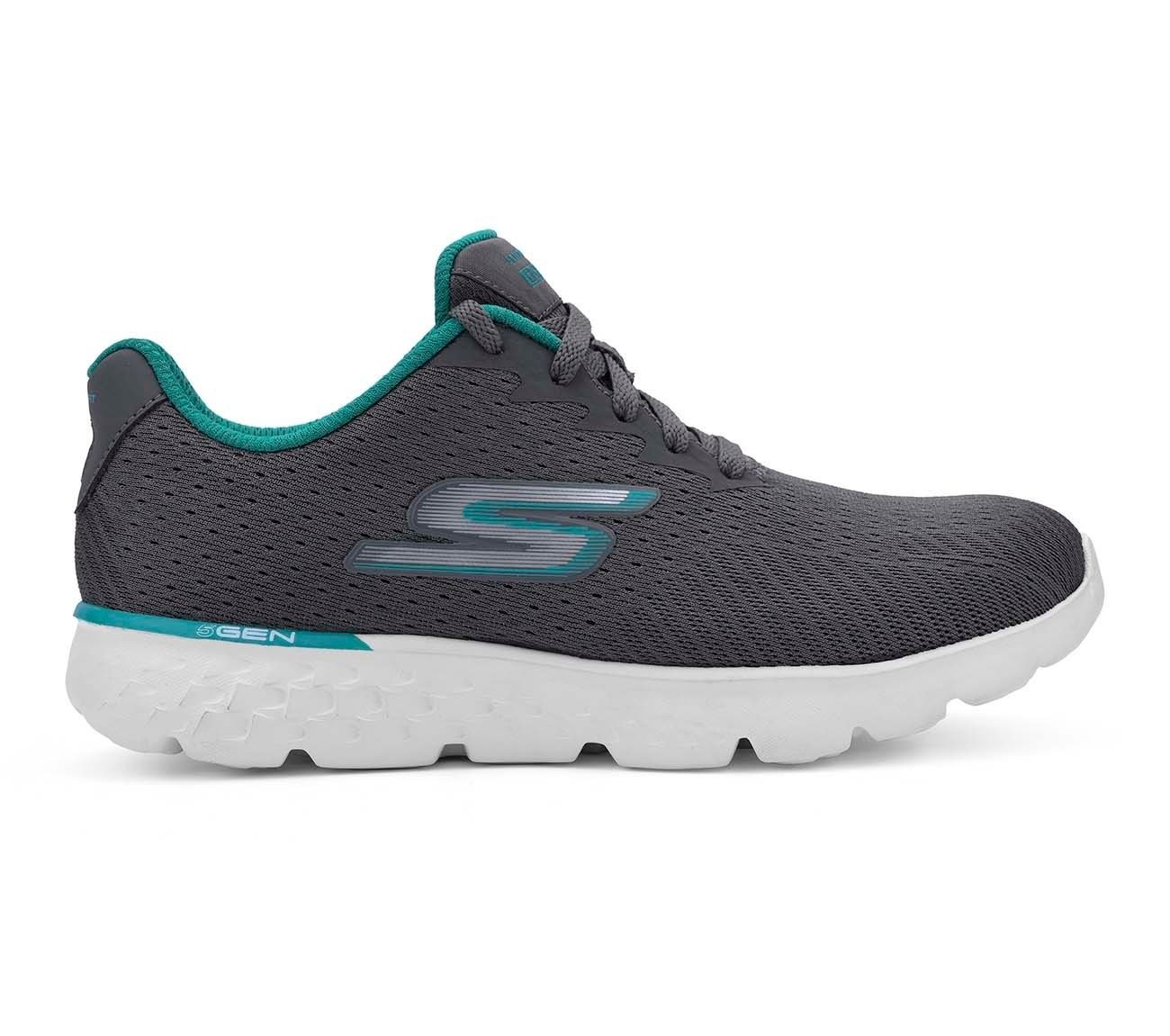 GO RUN 400 - SOLE, CHARCOAL /BURGUNDY Footwear Lateral View