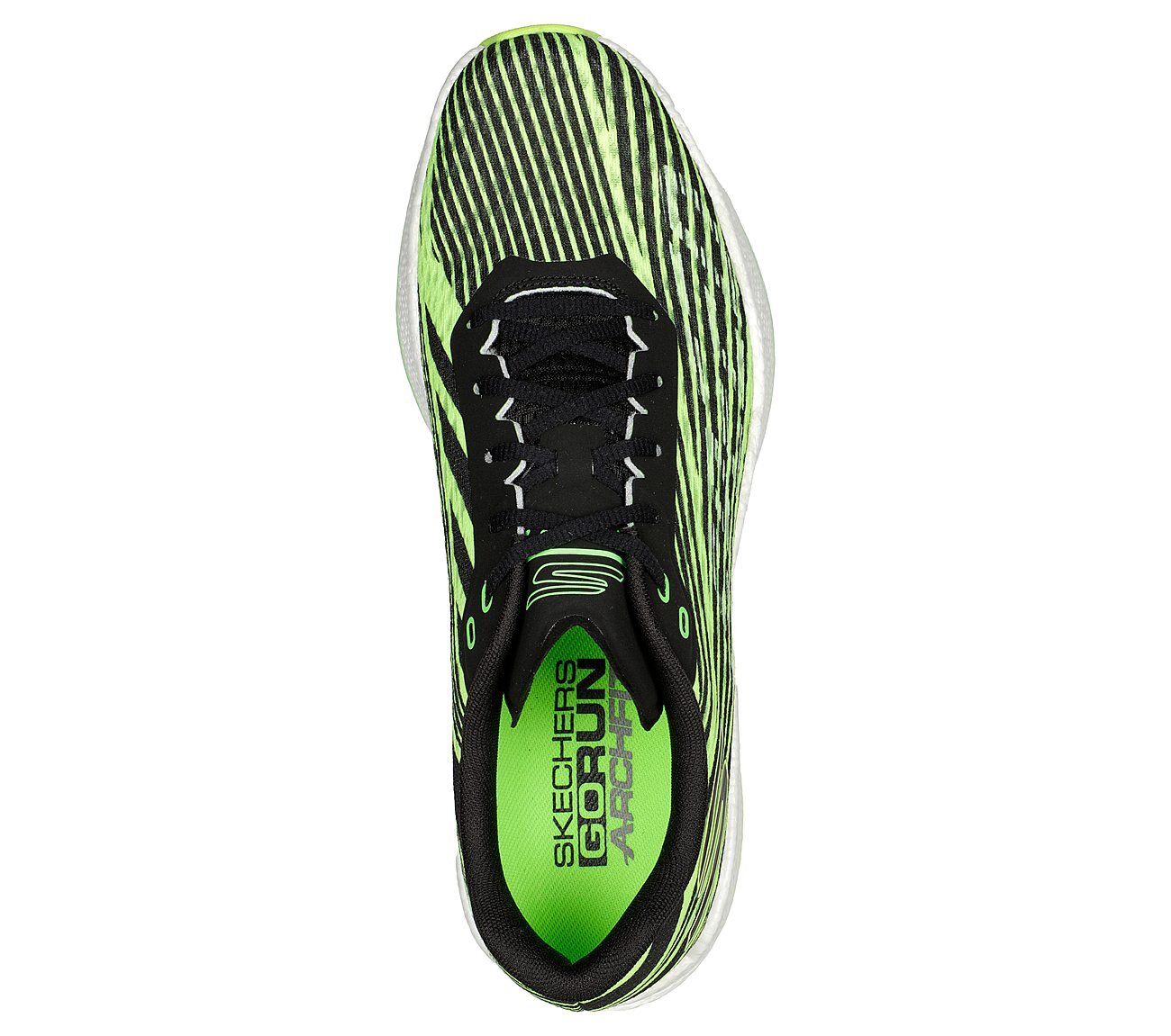 GO RUN RAZOR 4, LIME Footwear Top View