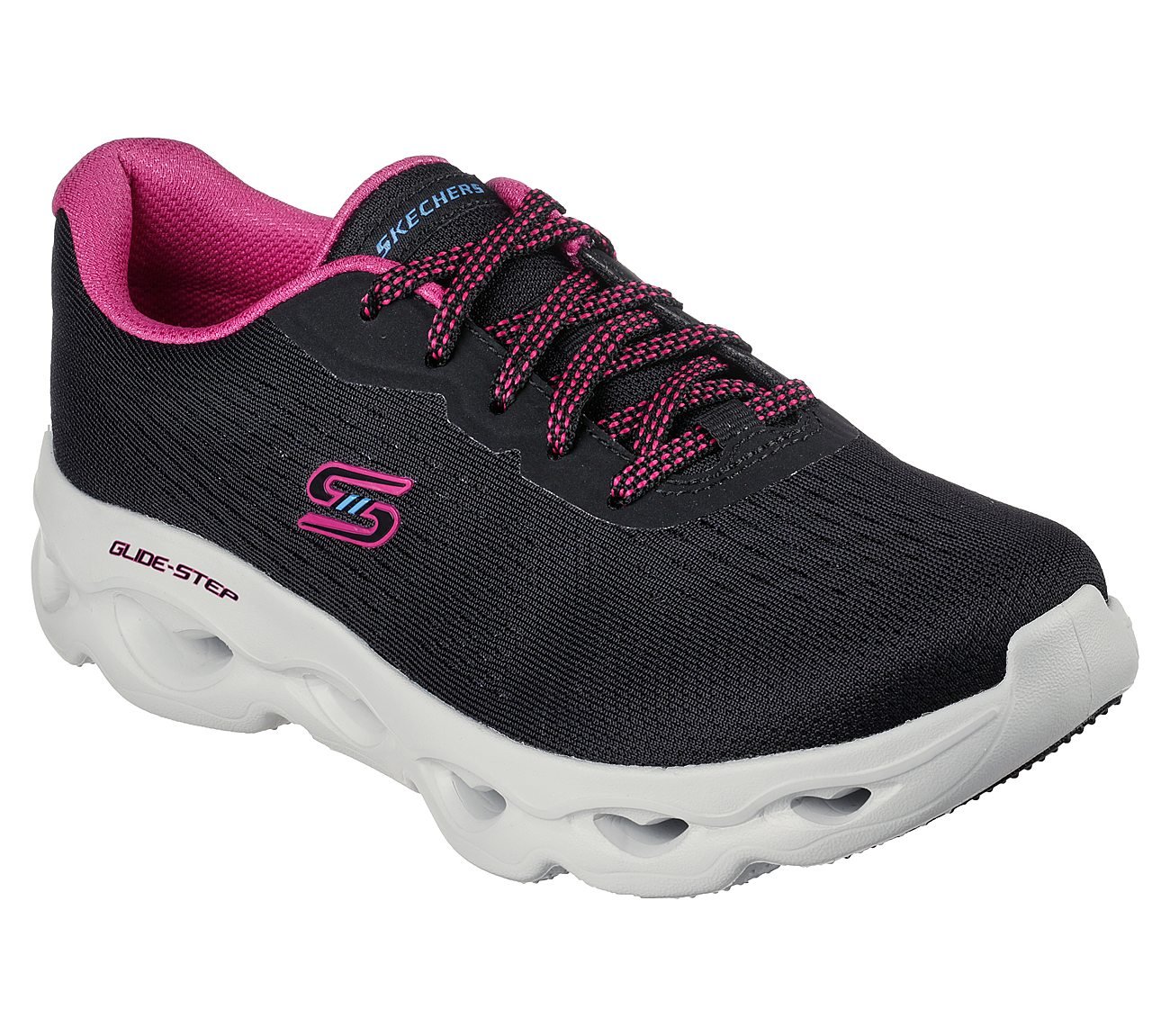 GLIDE-STEP ALLURE-LOVE SPREE, BLACK/PURPLE Footwear Lateral View