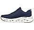 GO RUN SWIRL TECH, NAVY/RED Footwear Left View