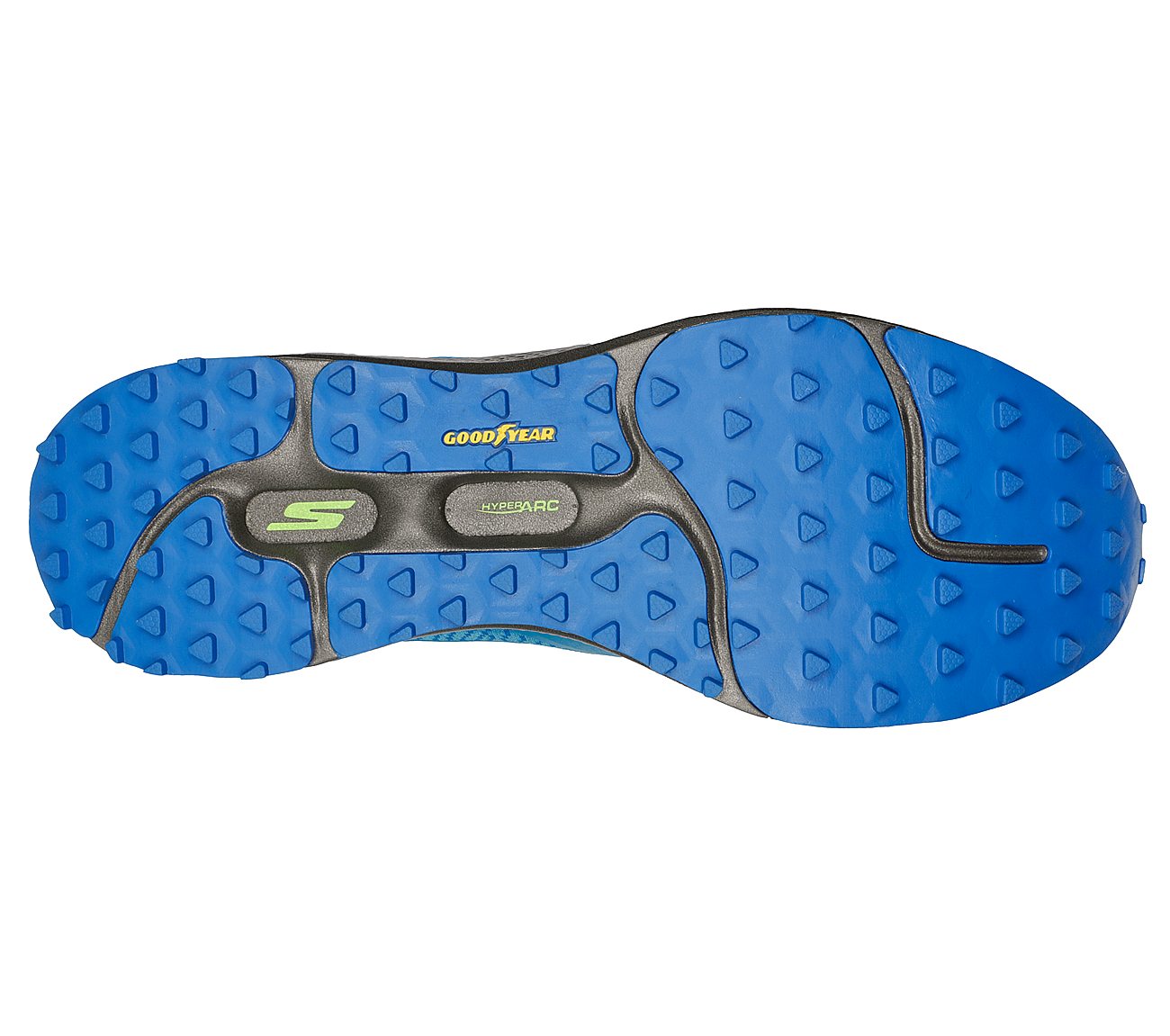 GO RUN RAZOR TRL - 2, BLUE/GREEN Footwear Bottom View