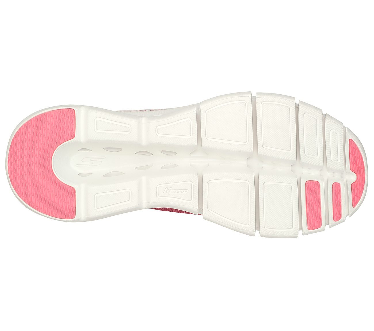 GO RUN GLIDE-STEP FLEX - SKYL, ROSE Footwear Bottom View