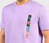TROPICAL GRAPHIC PRINT T-SHIRT, LT. GRAY/PURPLE