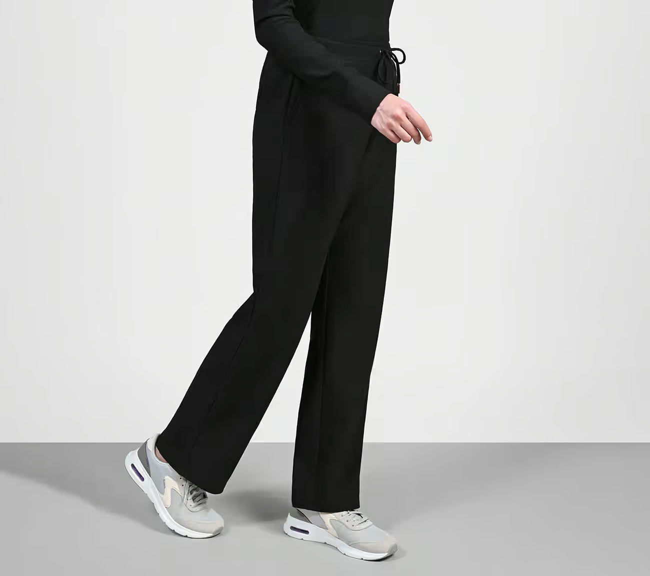 GOLUXE RIB PANT, BBBBLACK Apparels Bottom View