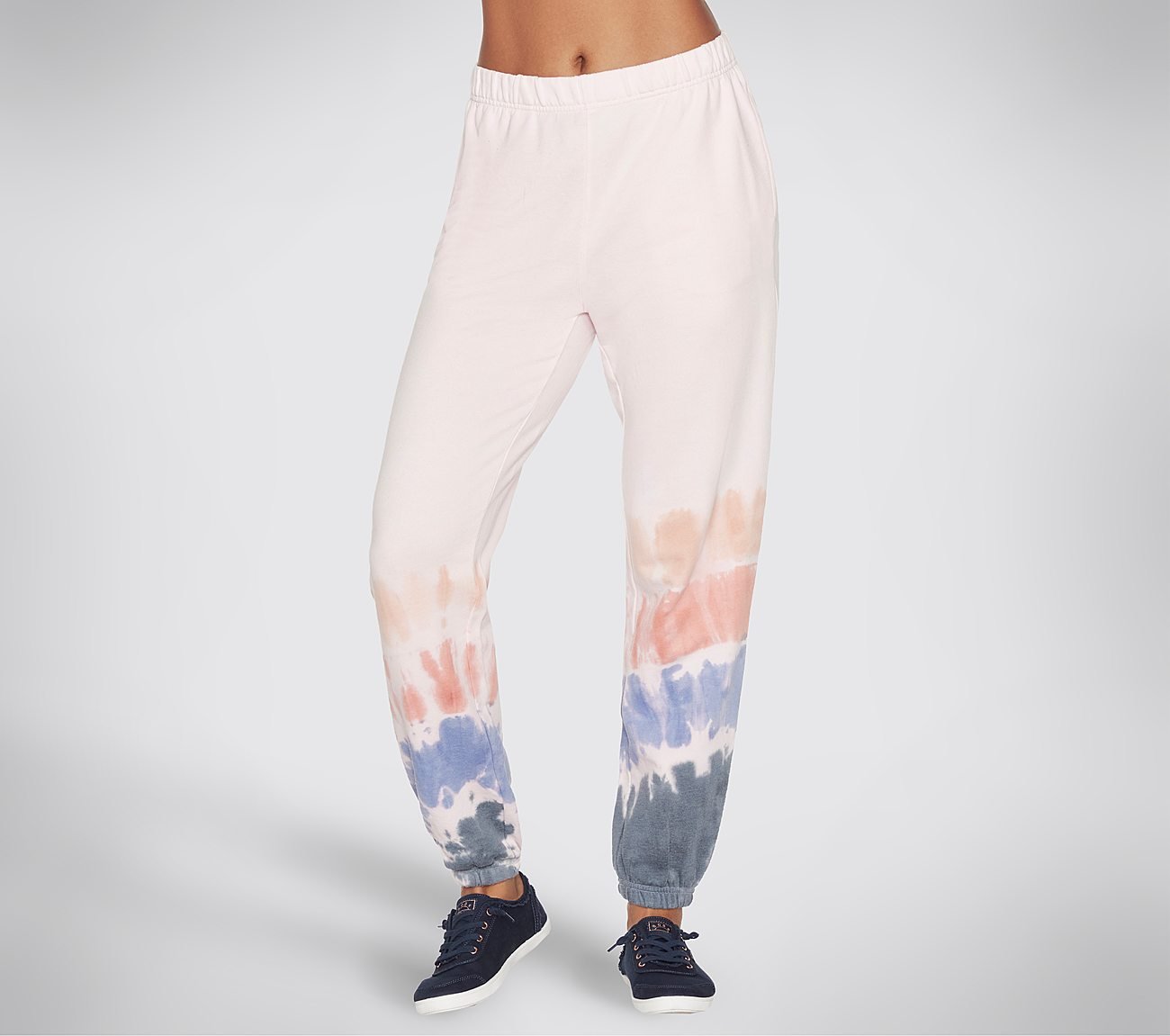 BOBS CRESCENT TIE DYE JOGGER, PINK Apparels Lateral View