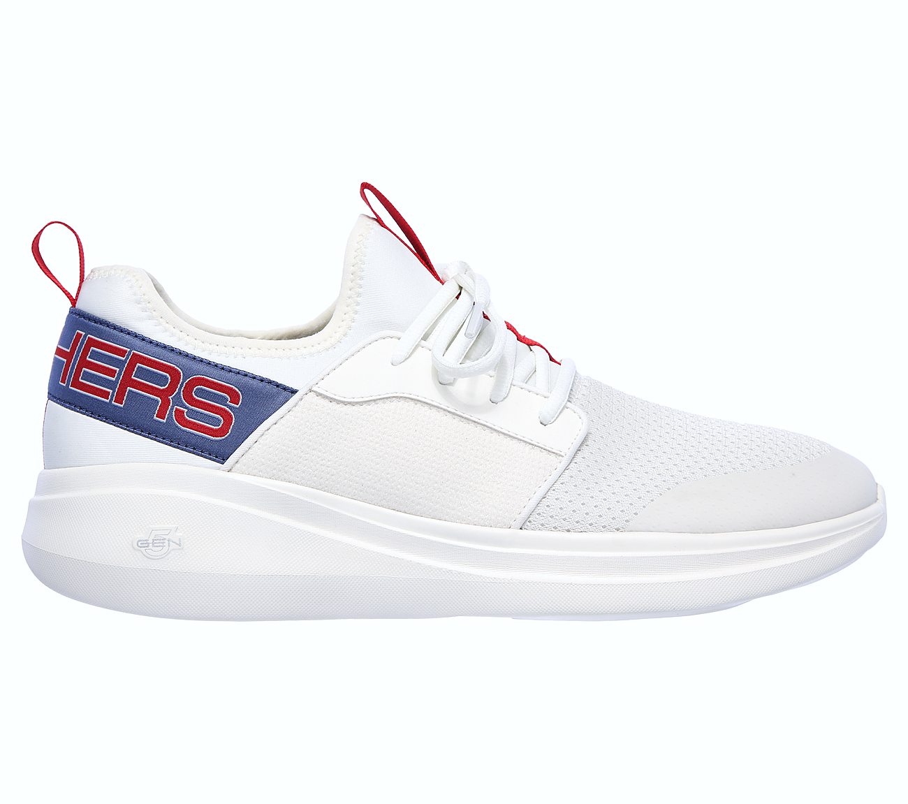 GO RUN FAST - STEADFAST, WHITE/BLUE/RED Footwear Right View