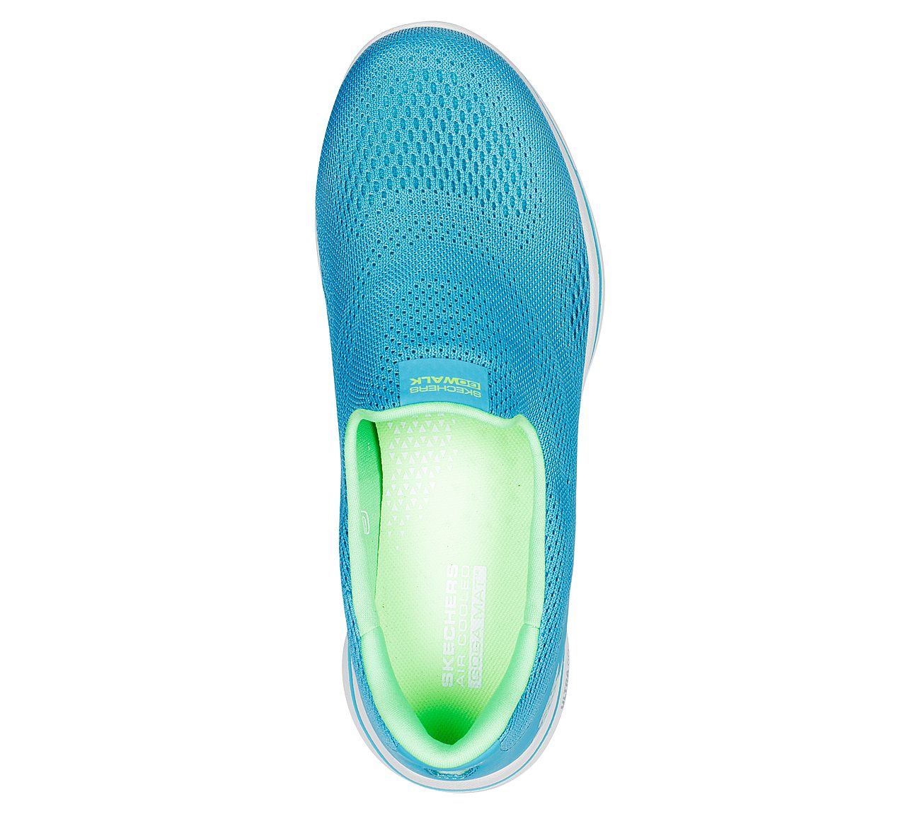 GO WALK 5, TURQUOISE/LIME Footwear Top View