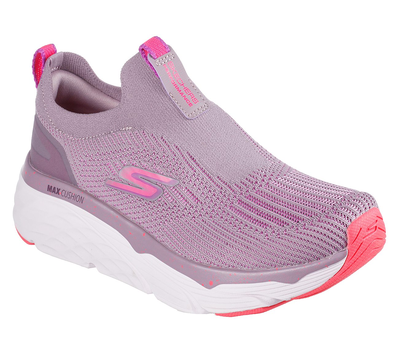 MAX CUSHIONING ELITE-PROMISED, LAVENDER/PINK Footwear Right View