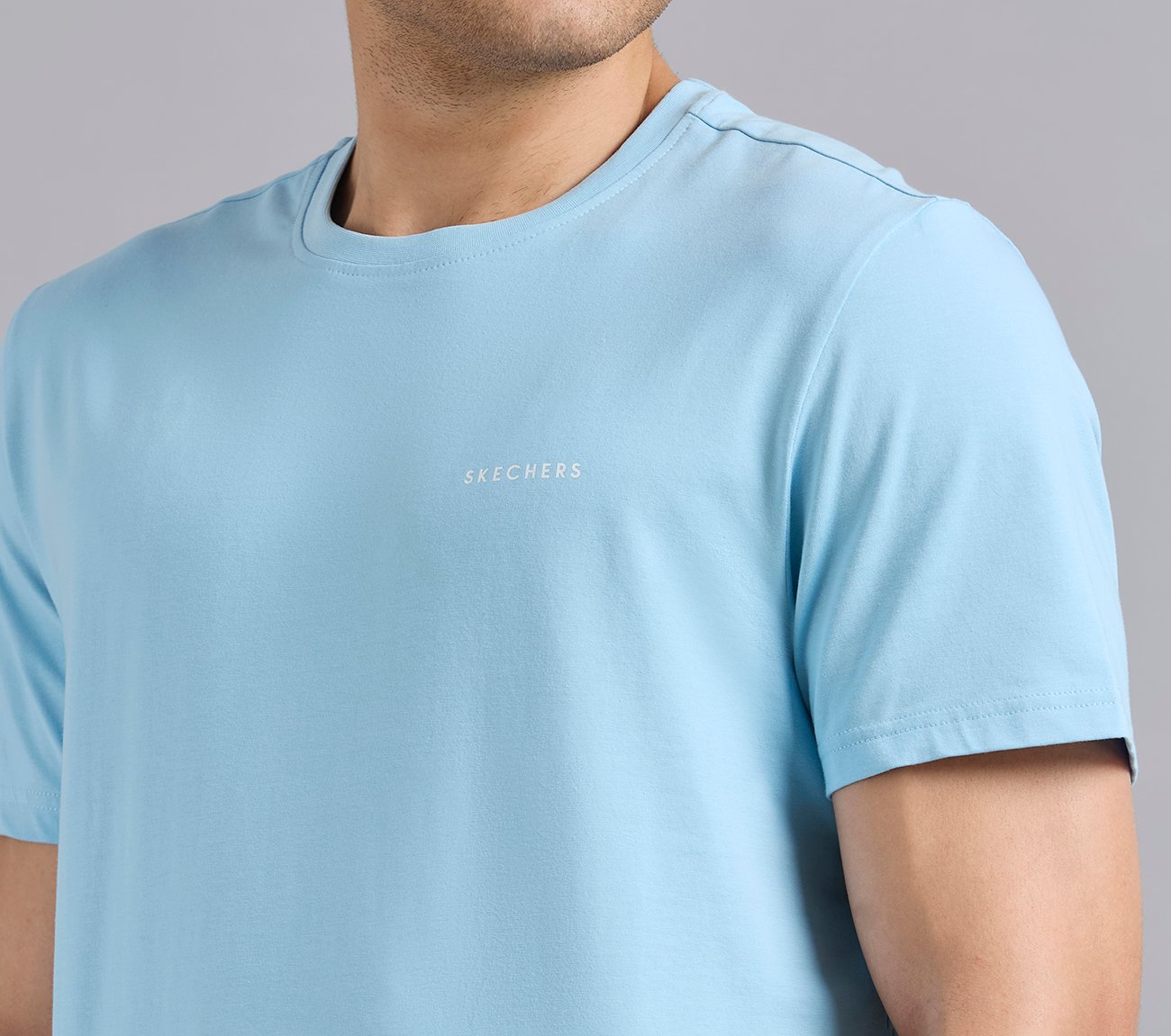 ESSENTIAL BRANDING T SHIRT, GRAY/AQUA/PINK