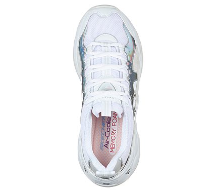 D'LITES 3.0 - LIQUID SILVER, WHITE/NATURAL Footwear Top View