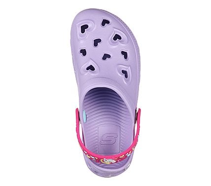 LIGHT HEARTED-UNICORNS & SUNS, LAVENDER Footwear Top View