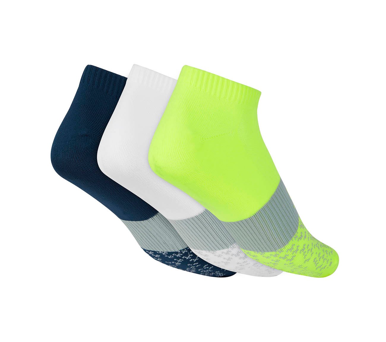 3PK MENS NON TERRY LOW CUT, MULTI Accessories Top View