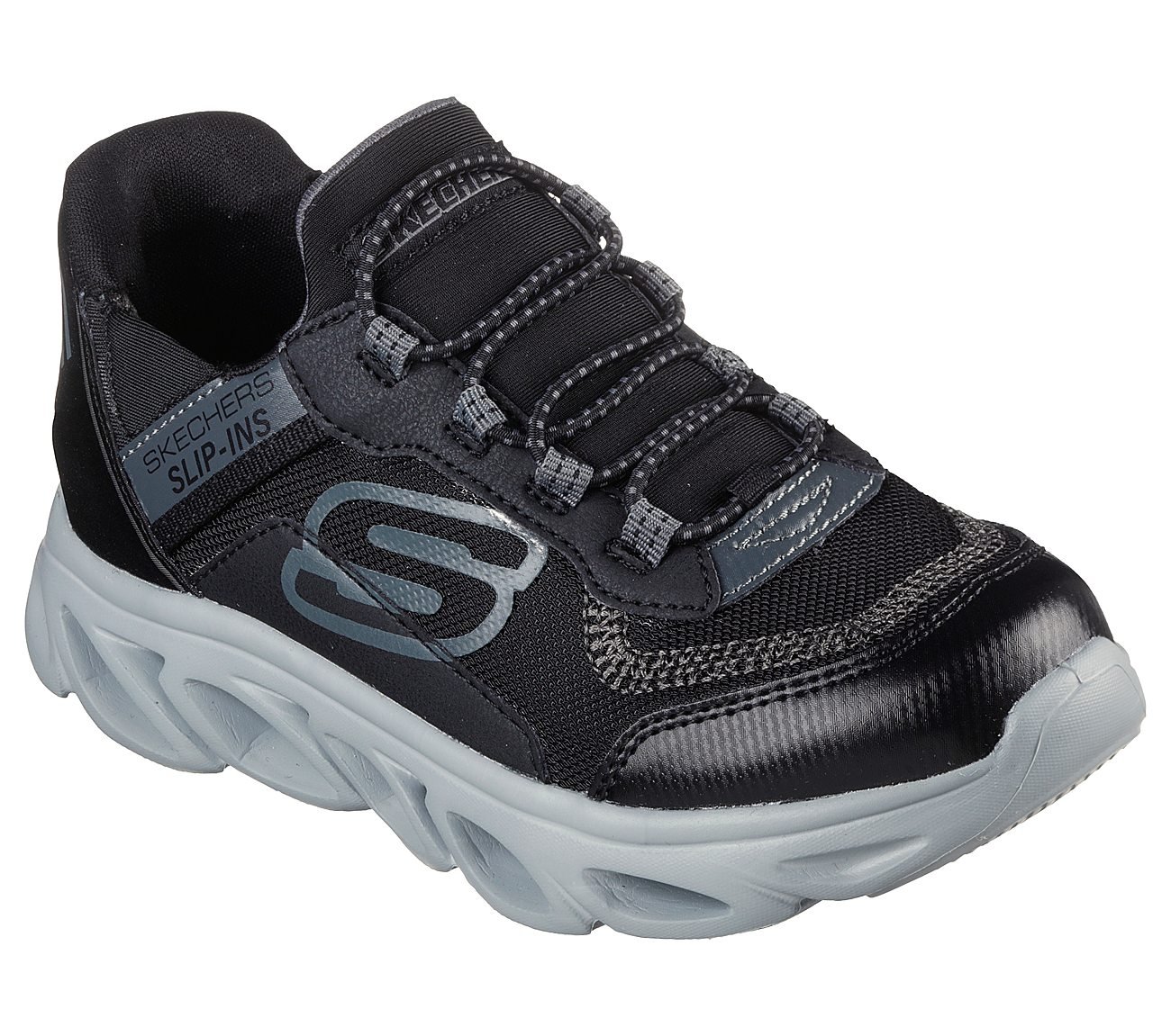 FLEX GLIDE, BLACK/CHARCOAL Footwear Lateral View