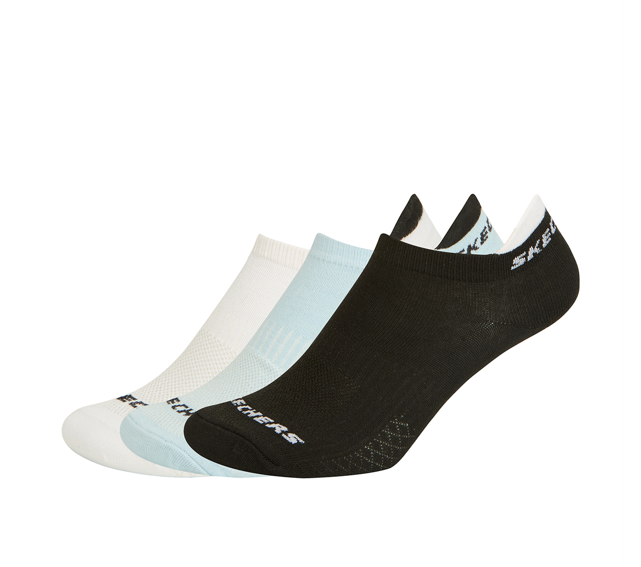 3PK WOMENS PERFORMANCE NON TERRY LOWCUT, WHITE/BLACK/BLUE