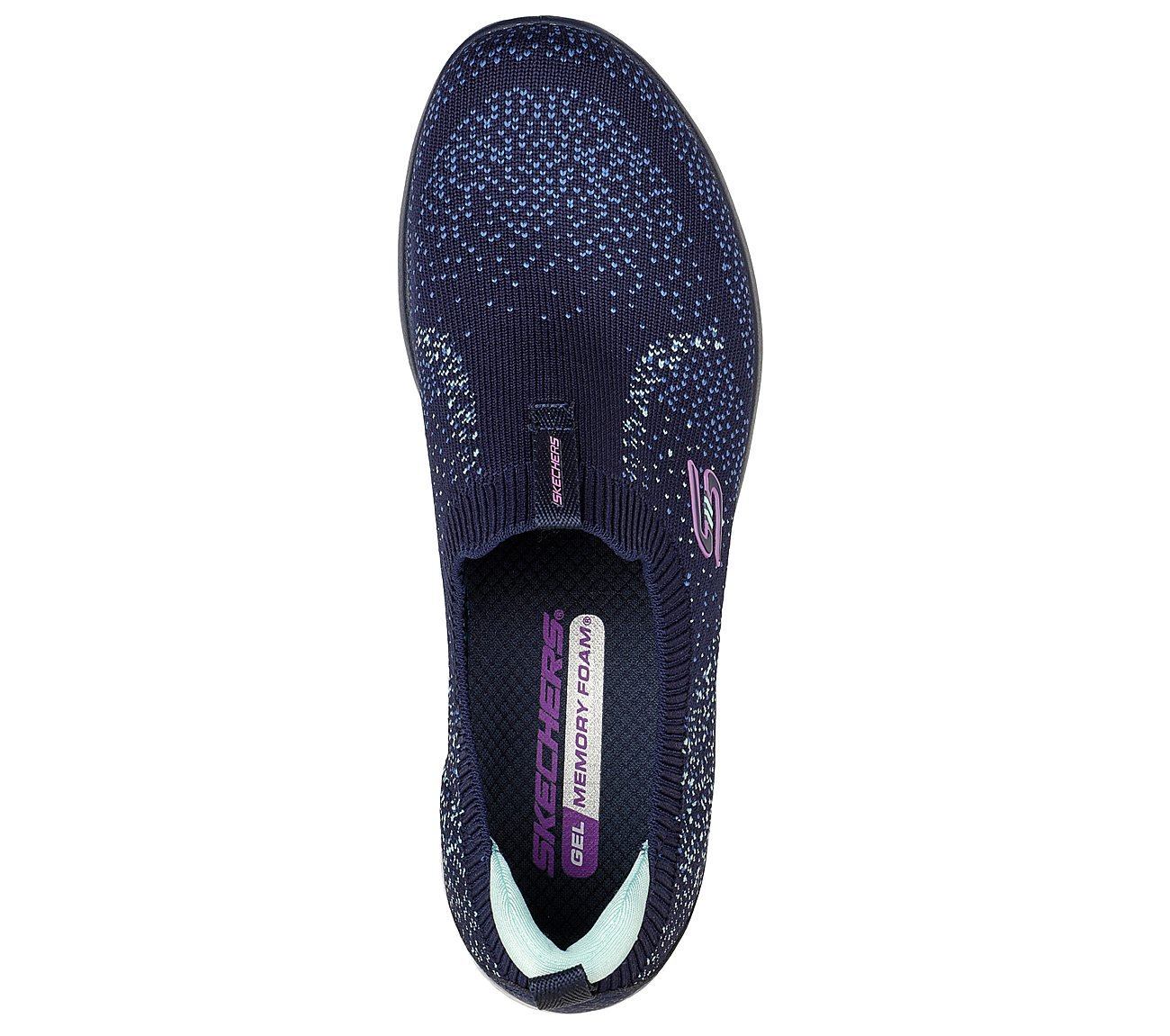 GLIDE-STEP FLEX, NAVY/TURQUOISE Footwear Top View