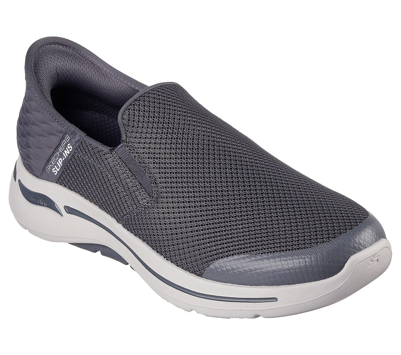 GO WALK ARCH FIT - HANDS FREE, CCHARCOAL Footwear Right View