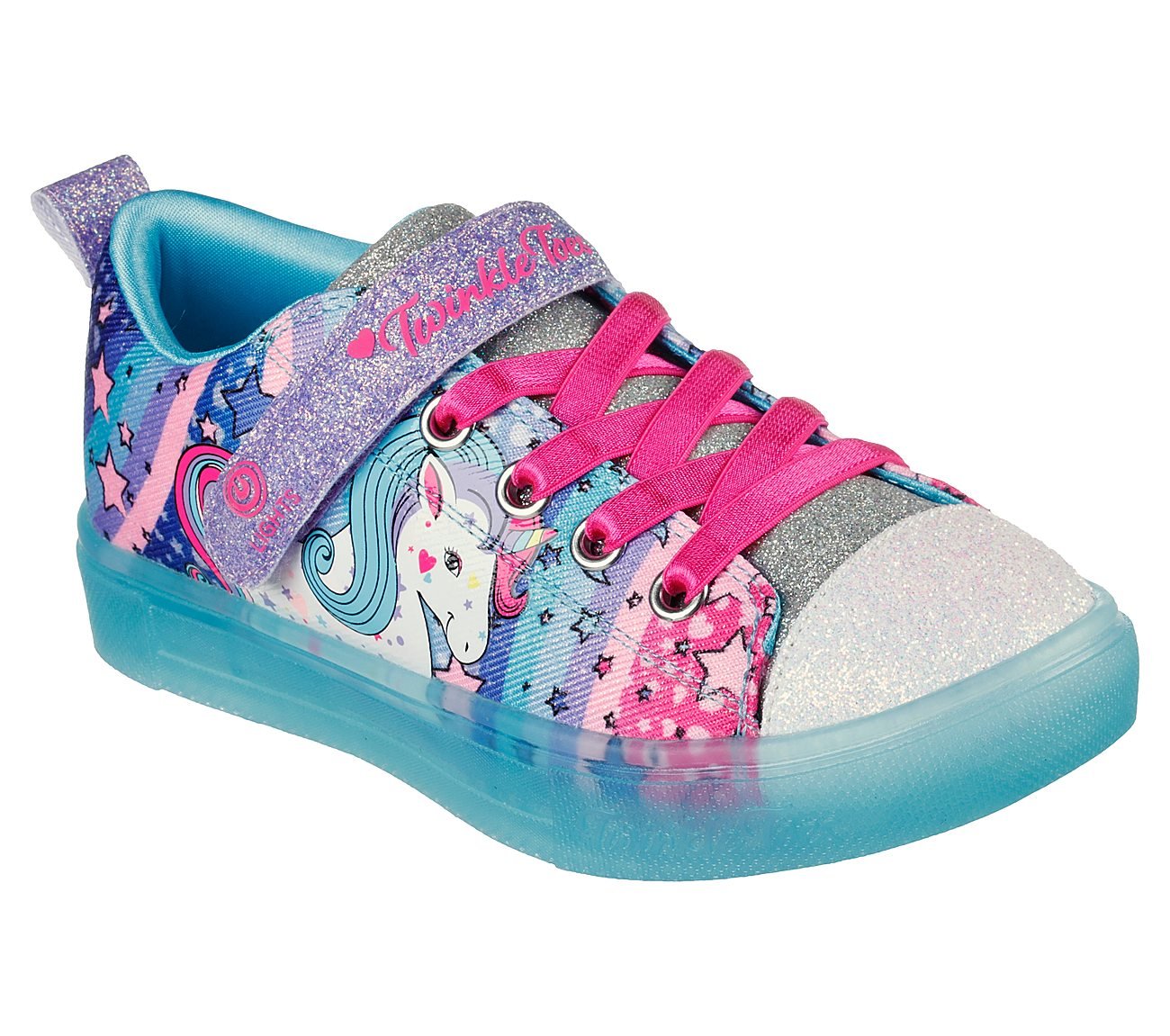 TWINKLE SPARKS ICE-UNICORN BU, BLUE/MULTI Footwear Right View