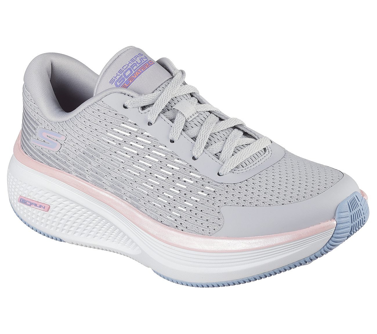 GO RUN ELEVATE 2, GRAY/PINK Footwear Top View