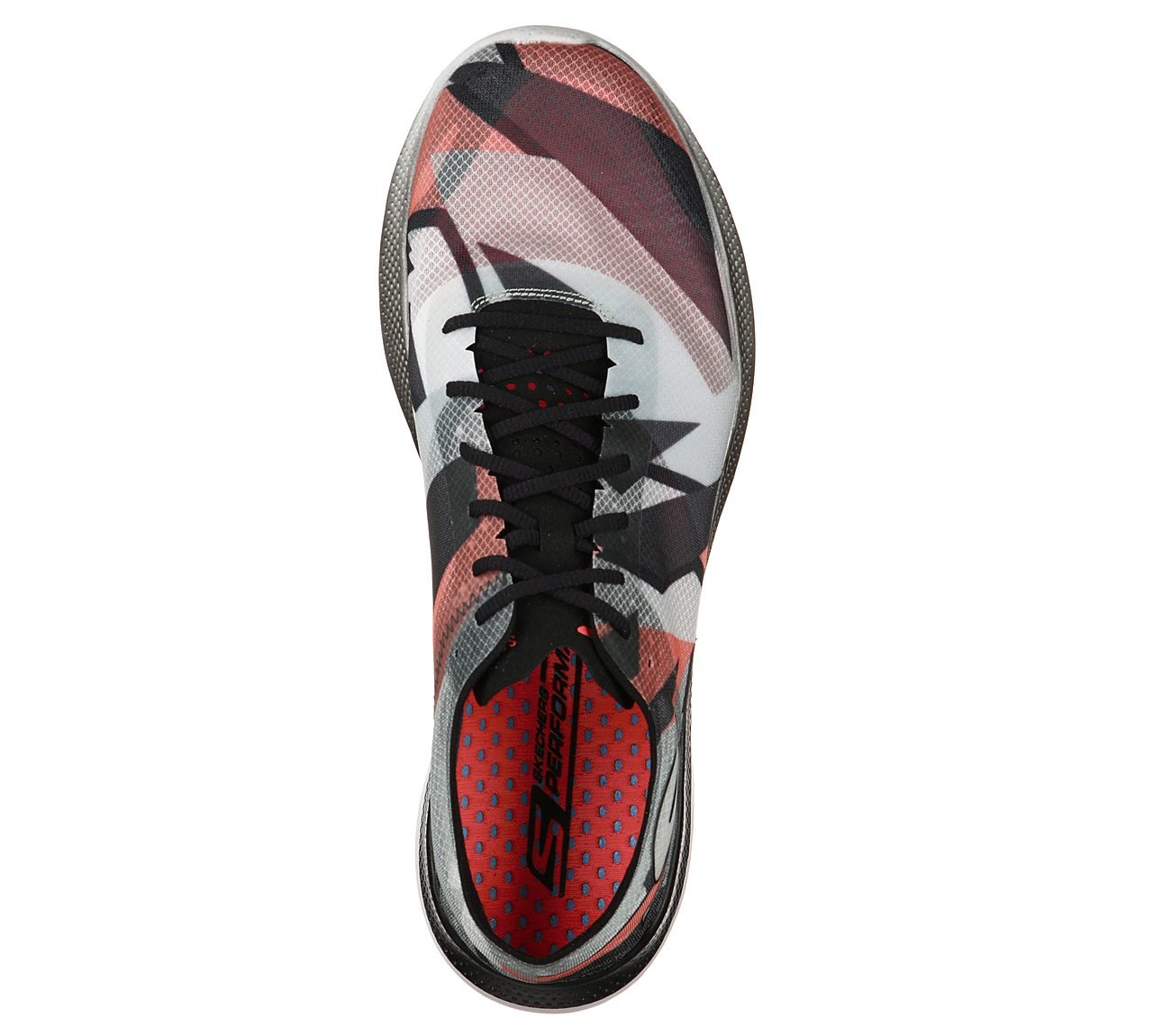 GO RUN SPEED FREEK, BLACK/RED Footwear Top View