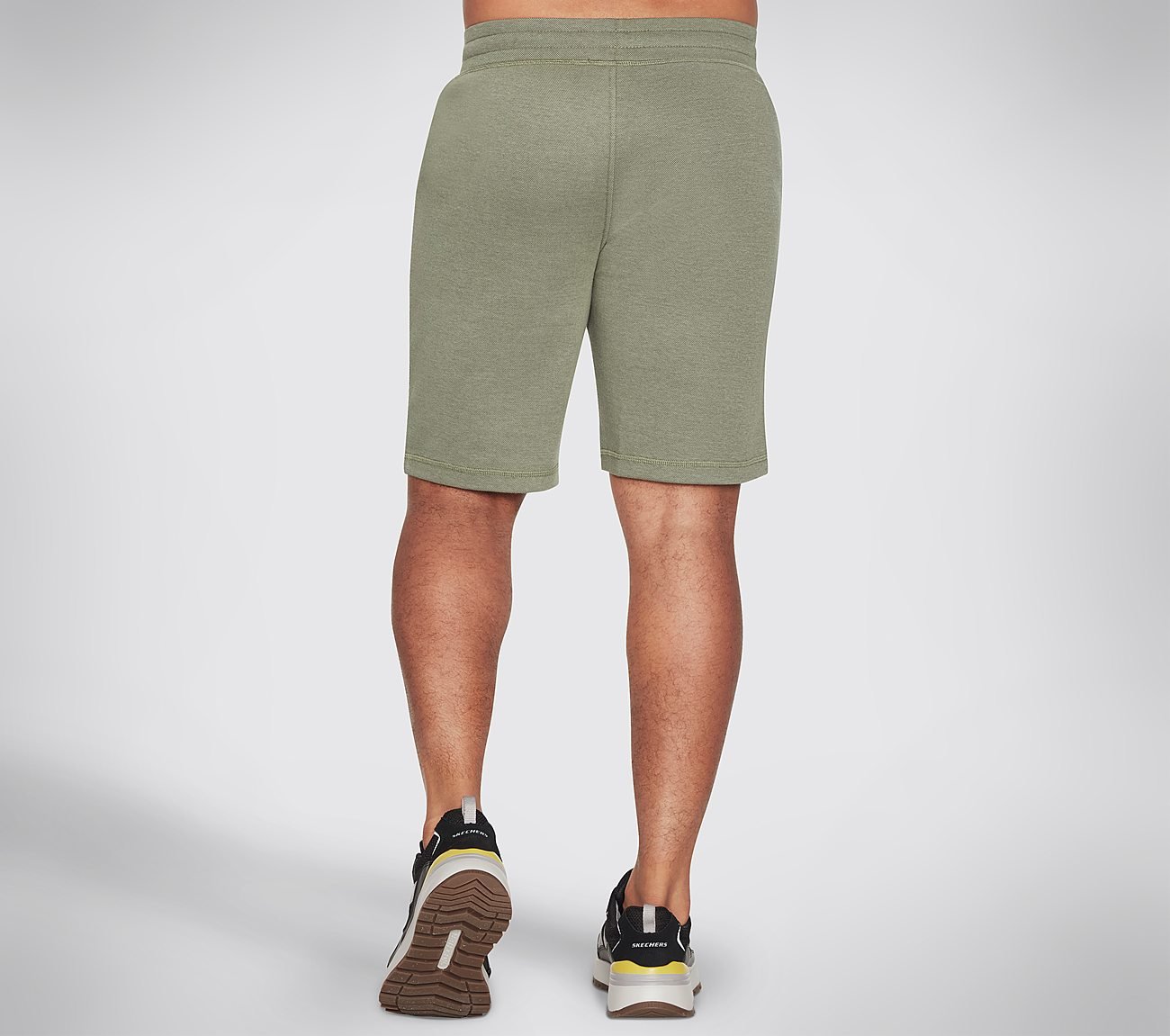 GOKNIT PIQUE 9IN SHORT, LIGHT GREY/GREEN Apparels Top View