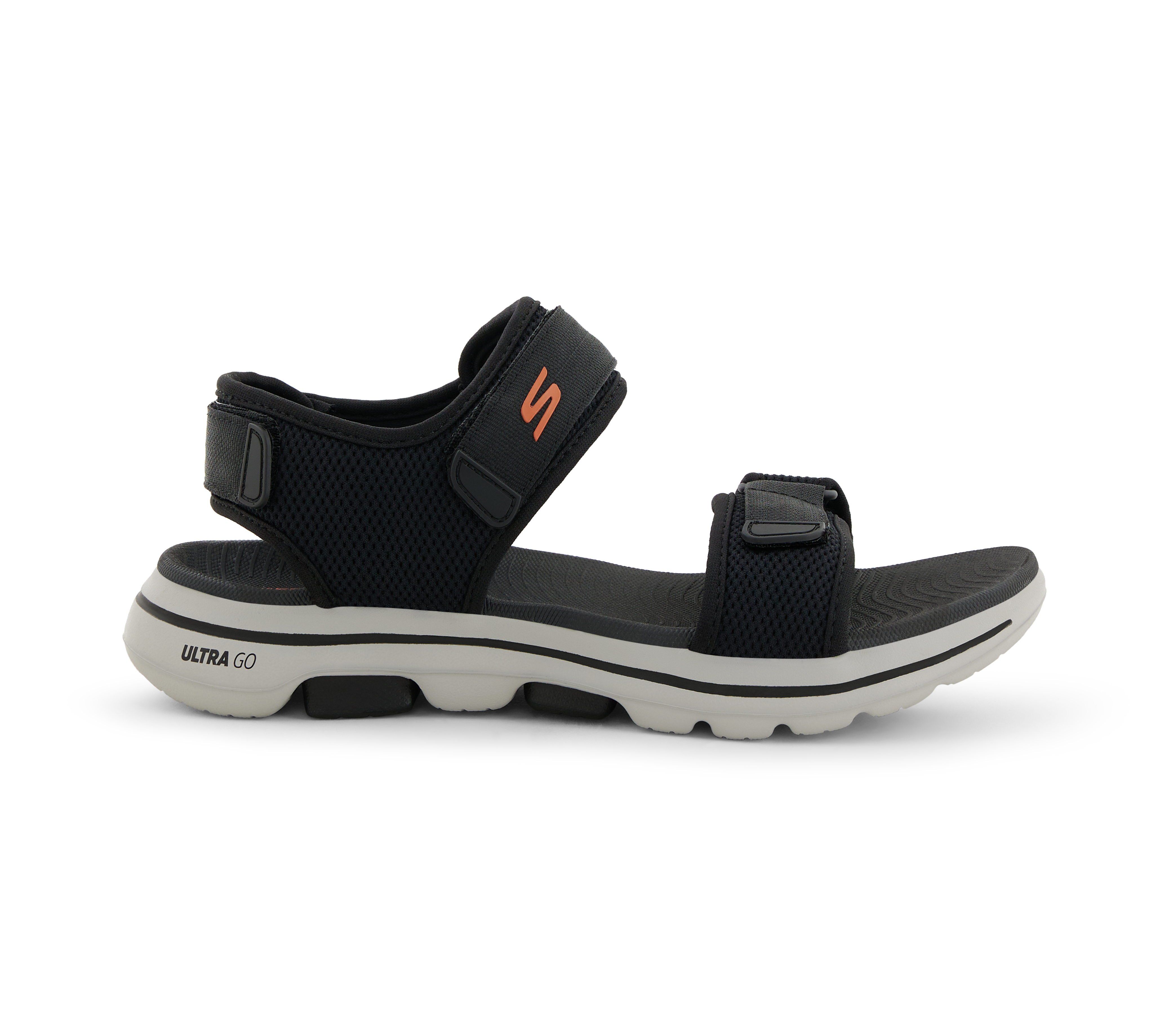 GO WALK 5 - CABOURG, BLACK/ORANGE Footwear Right View