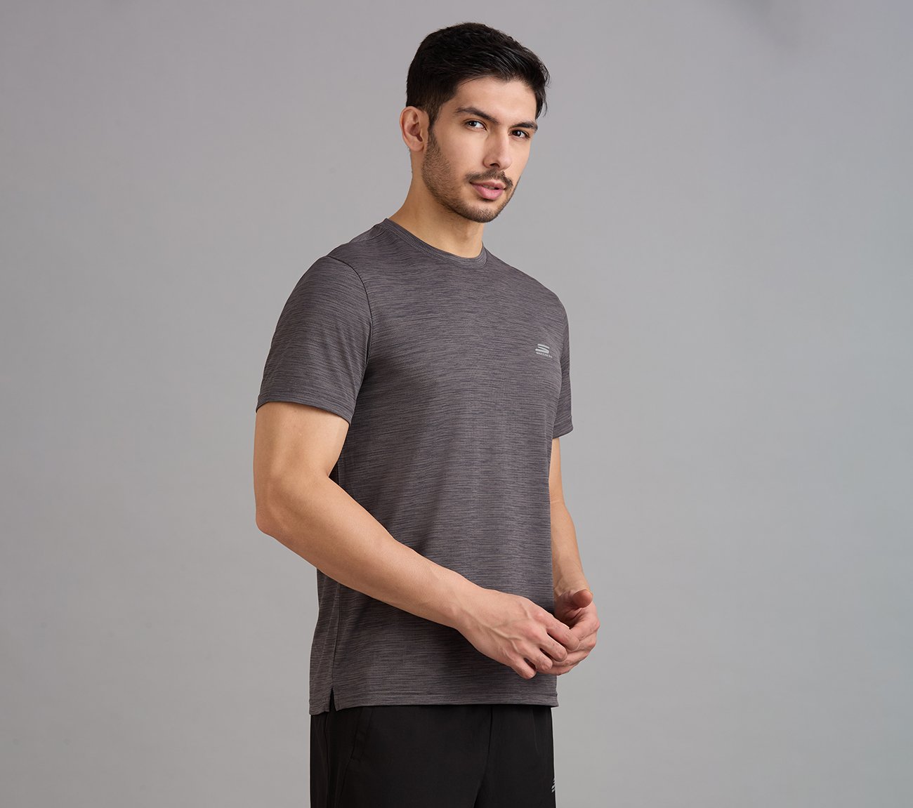 SS LARGE PERFORATED T-SHIRT, SAGE Apparel Top View