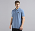 DUAL HIGHLIGHT TIPPING POLO, TAUPE/BLUE