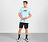 LOGO GRAPHIC PRINT T-SHIRT, CHARCOAL/LT. BLUE Apparel Right View