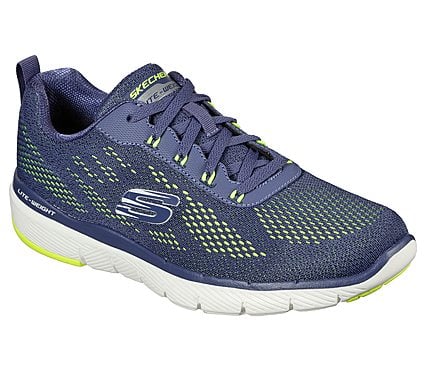 FLEX ADVANTAGE 3.0 - SKAPP, NAVY/LIME Footwear Lateral View