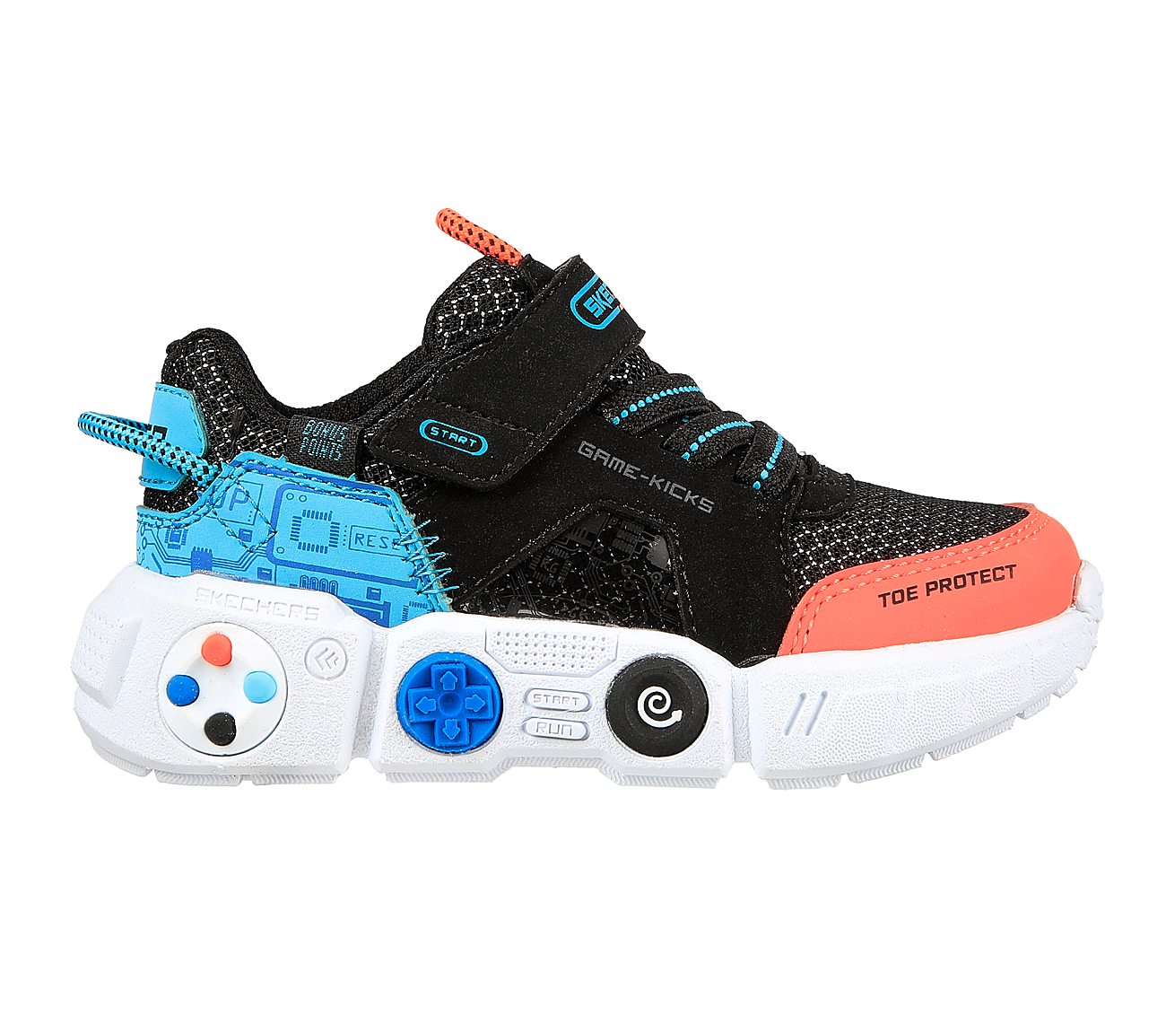 LIL GAMETRONIX, BLACK Footwear Lateral View