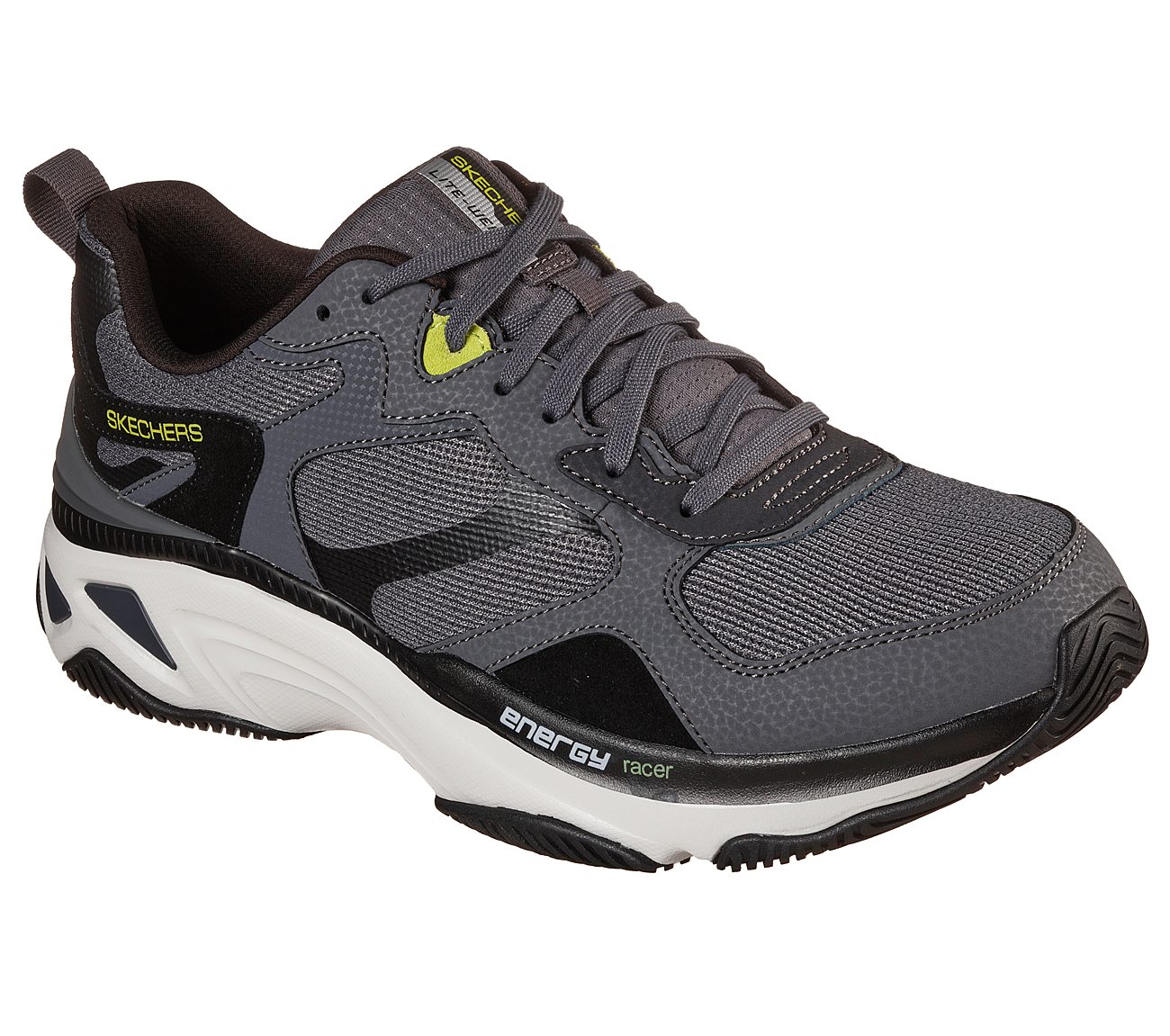 ENERGY RACER-LINDORA, CHARCOAL/BLACK Footwear Lateral View