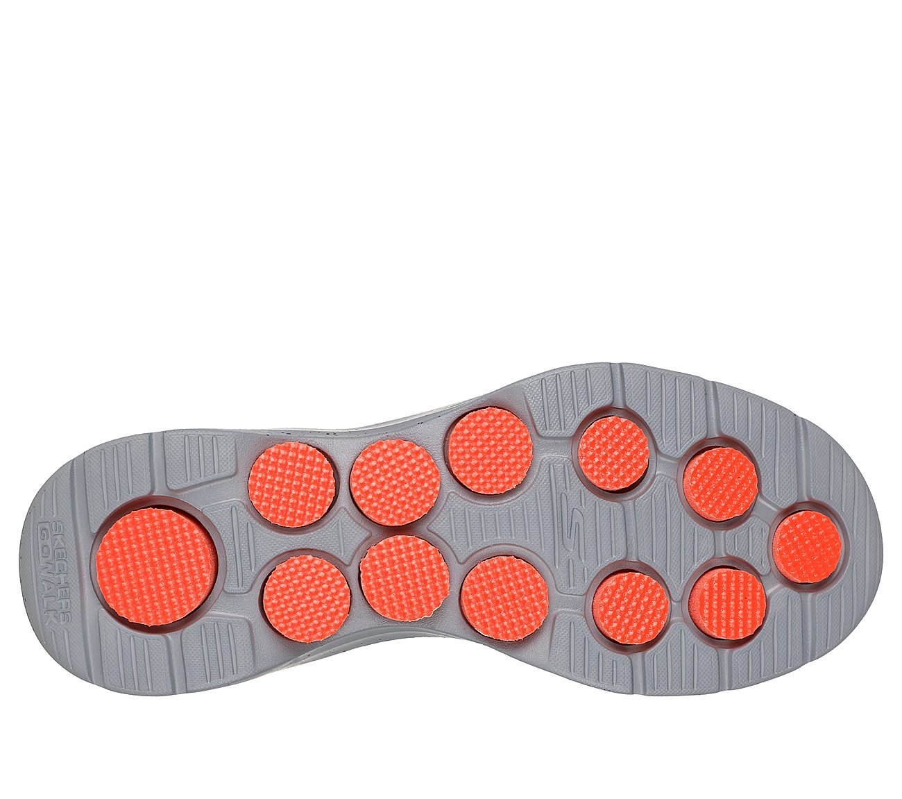 GO WALK 7, GREY/ORANGE Footwear Bottom View