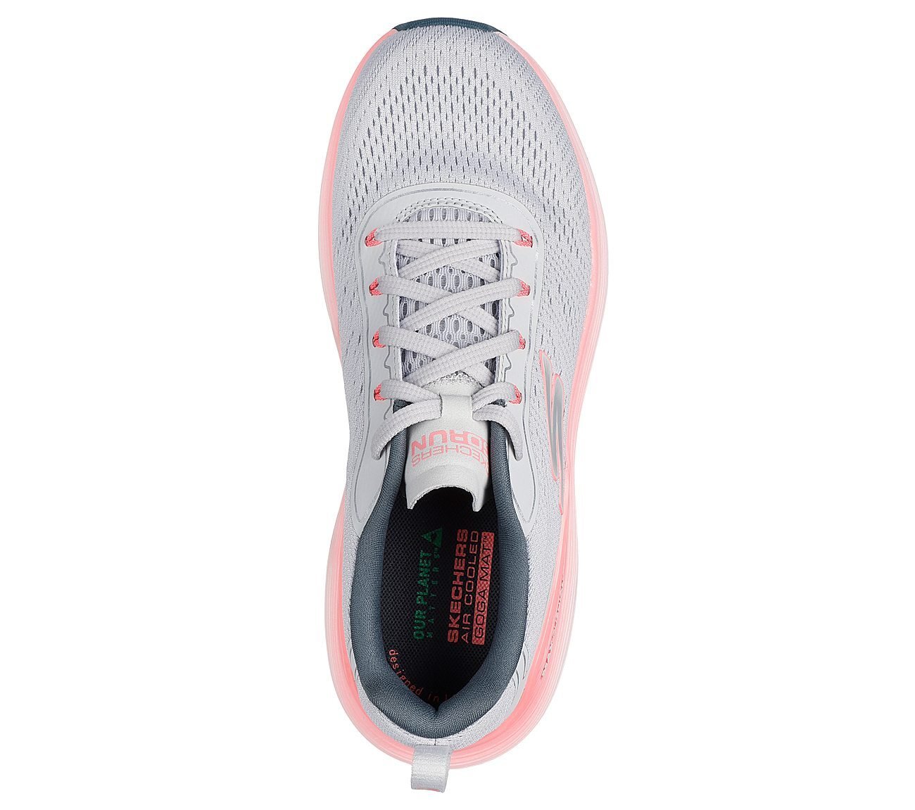 MAX CUSHIONING SUSPENSION - H, LIGHT GREY/PINK Footwear Top View