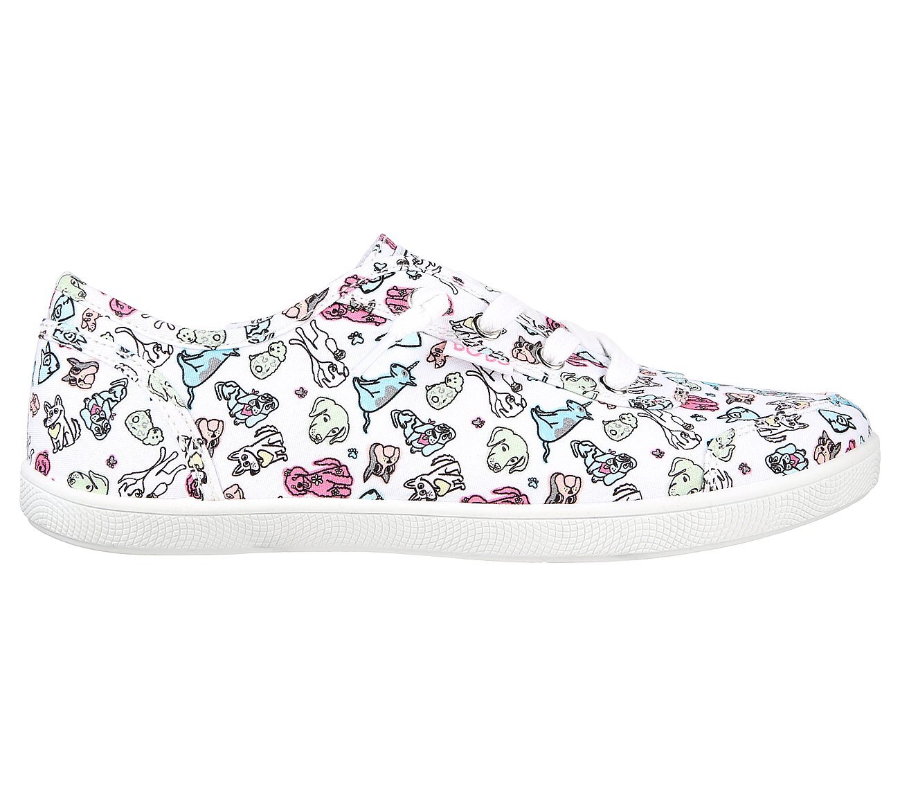 BOBS B CUTE - PASTEL DOODLEZ, WHITE/MULTI Footwear Lateral View