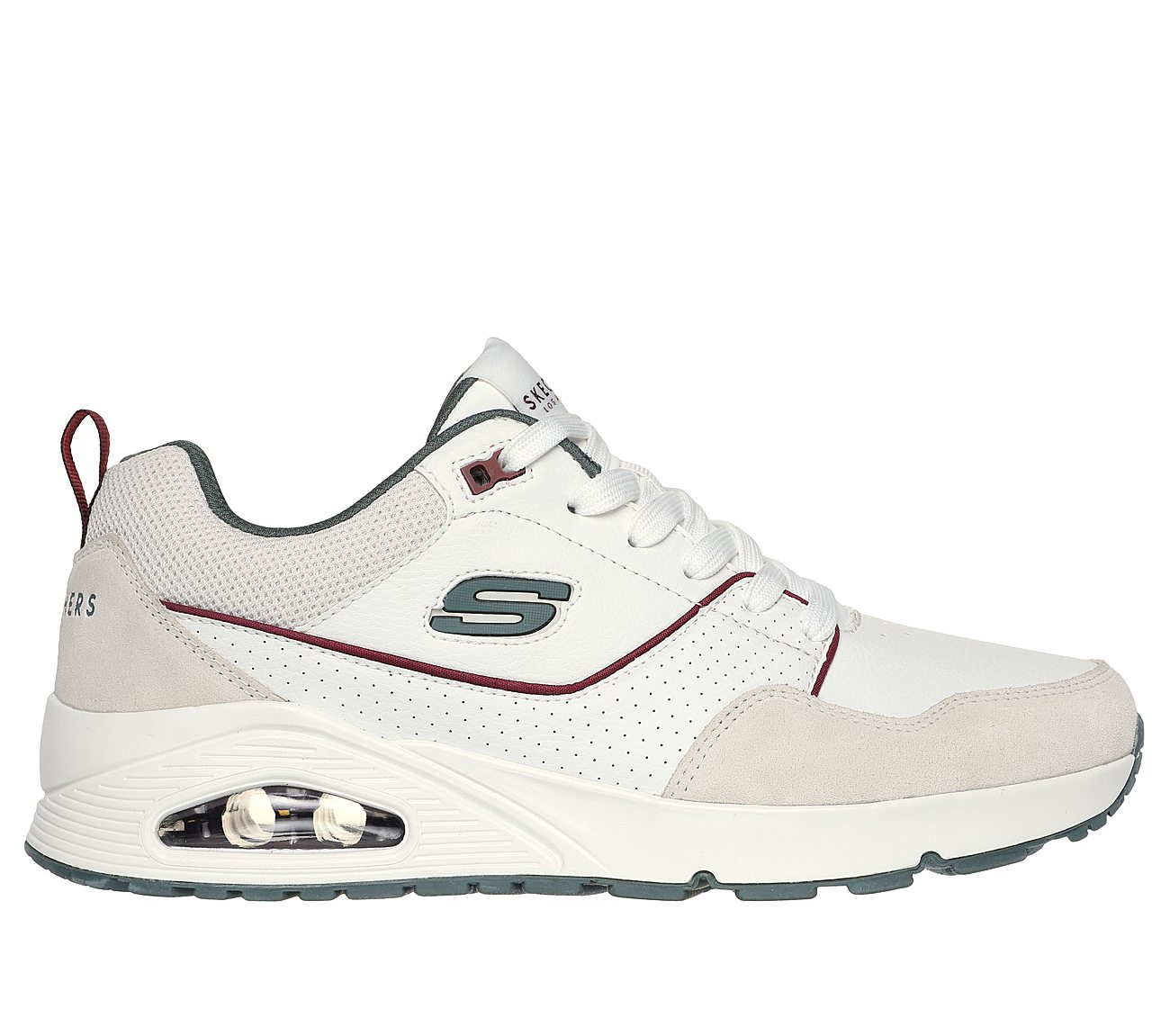 UNO - RETRO ONE, WHITE/GREEN Footwear Lateral View