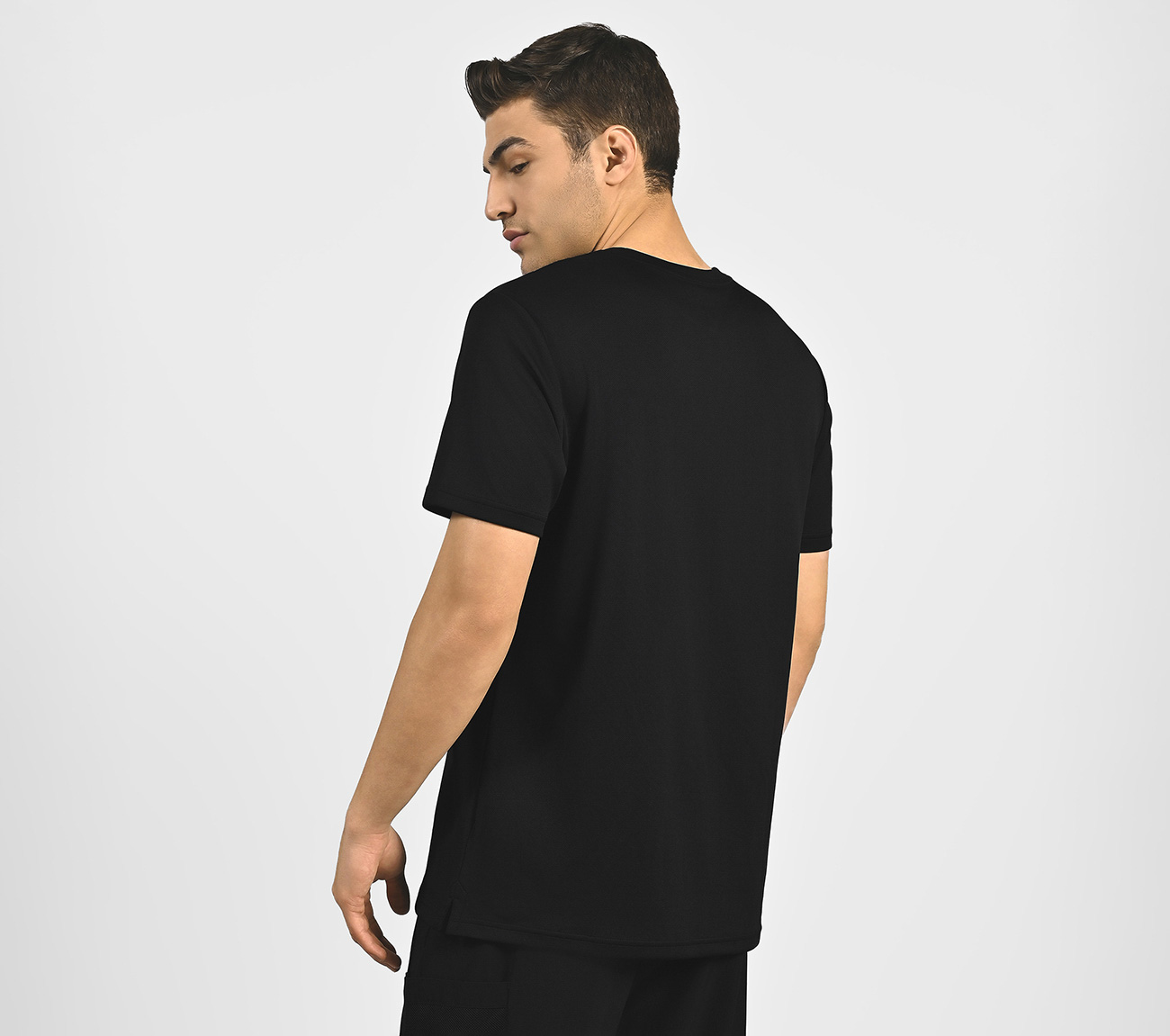 LOGO GRAPHIC PRINT T-SHIRT, BLACK Apparel Left View
