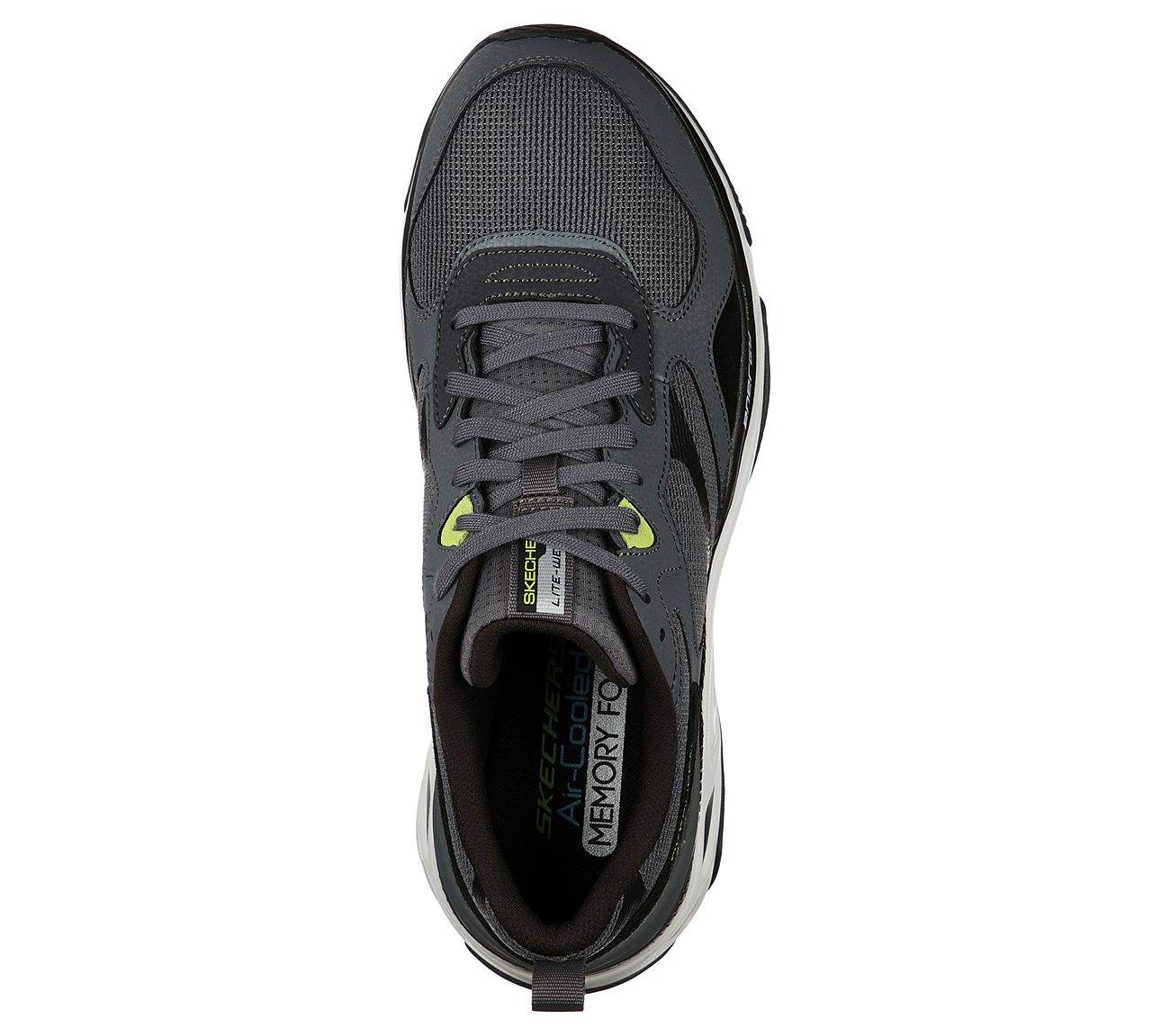 ENERGY RACER-LINDORA, CHARCOAL/BLACK Footwear Top View