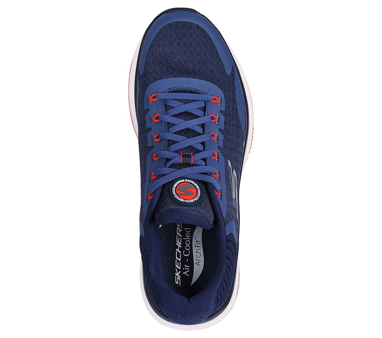 GO WALK DISTANCE WALKER, NAVY/ORANGE Footwear Top View