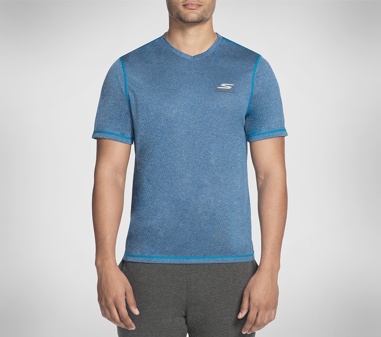 GOTRAIN FREQUENCY T-SHIRT, BLUE Apparel Lateral View