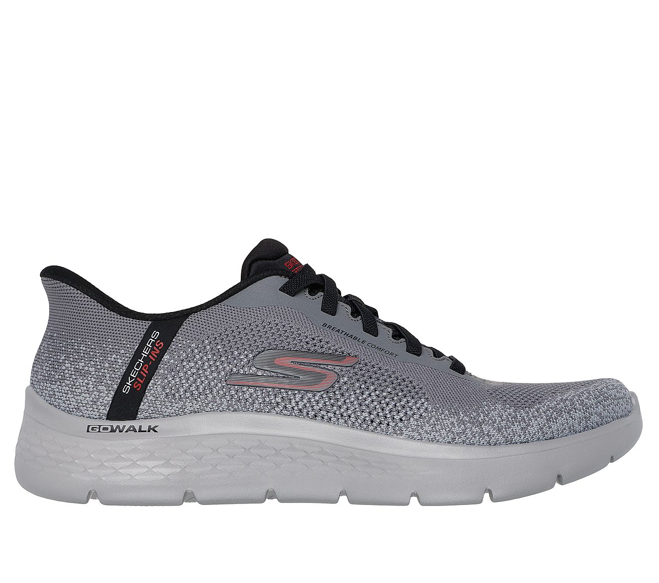 GO WALK FLEX - PALOMO, CHARCOAL Footwear Lateral View